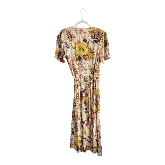 Anthropologie tiny wrap sunflower dress - Picture 6 of 11